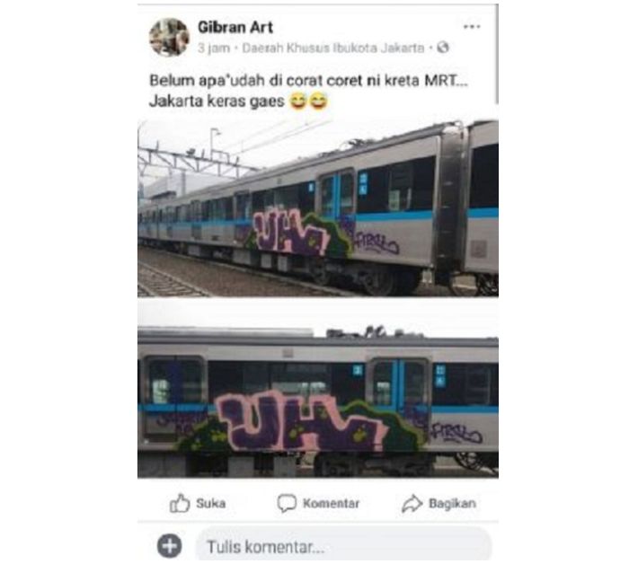 Unggahan akun Gibran Art