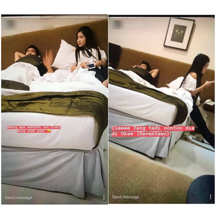 Ifan Seventeen di kamar hotel bersama wanita.