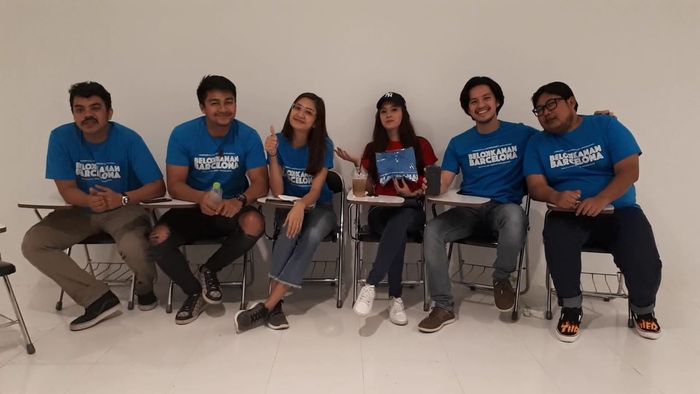 Pemain film Belok Kanan Barcelona saat ditemui Grid.ID selepas acara foto bersama para penonton Belo