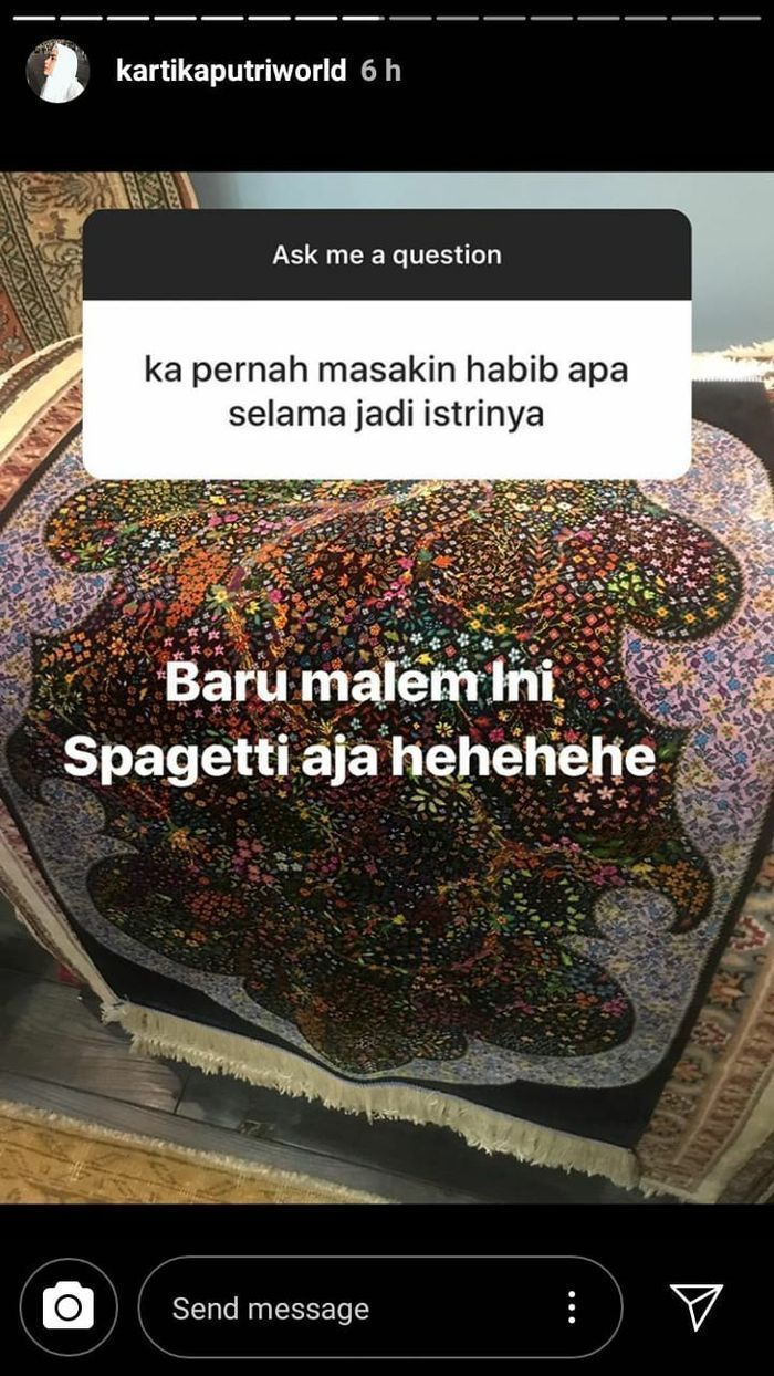 Instagram Story Kartika Putri
