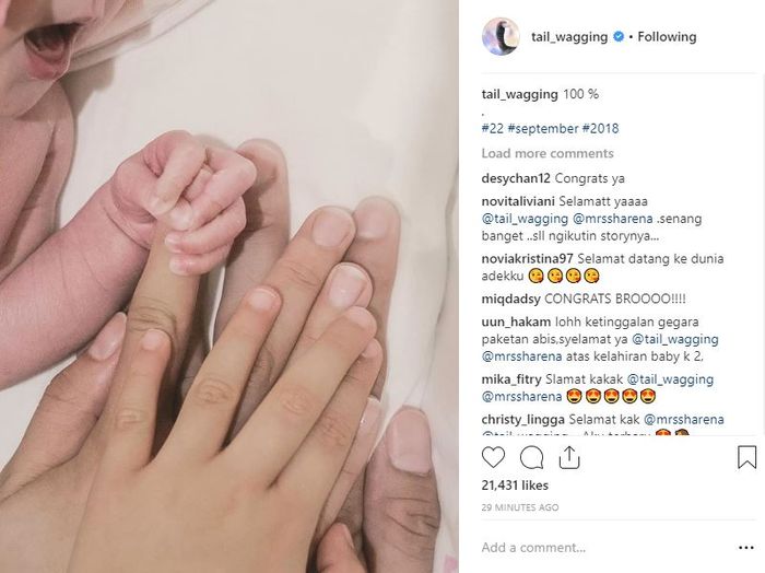 Anak kedua Ryan Delon lahir