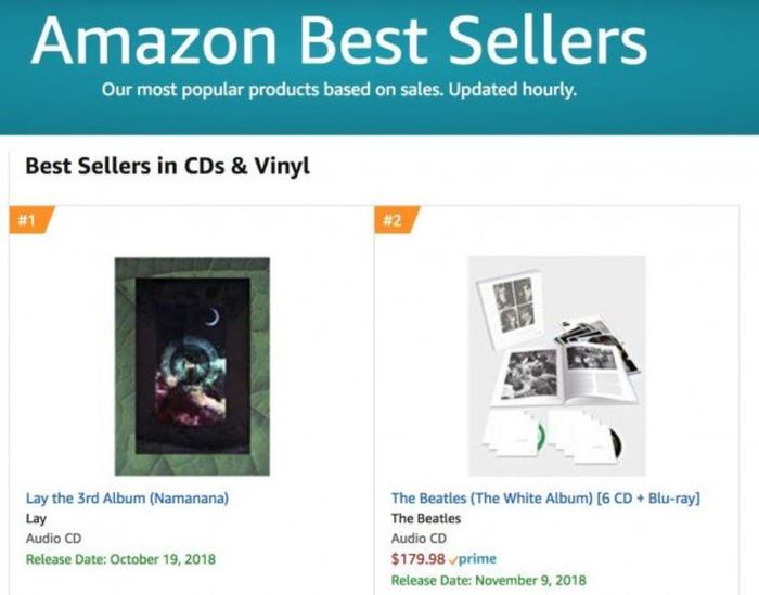 Album NAMANANA Lay EXO masuk best seller Amazon