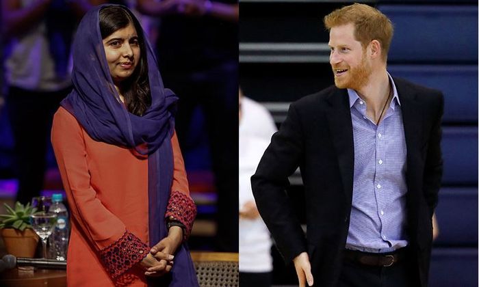 Malala Yousafzai (kiri) dan Pangeran Harry (kanan)