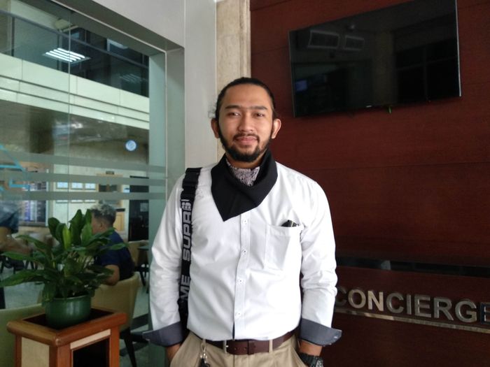 Alfie Alfandy saat ditemui Grid.ID usai menjenguk Nita di Rumah Sakit Metropolitan Medical Centre, K