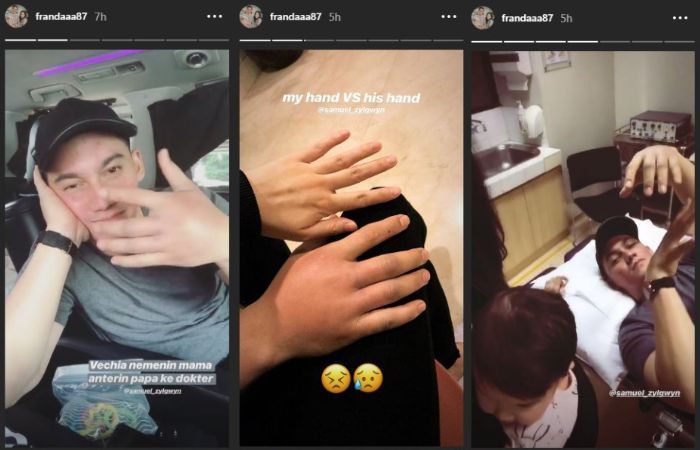 Unggahan instagram story Franda