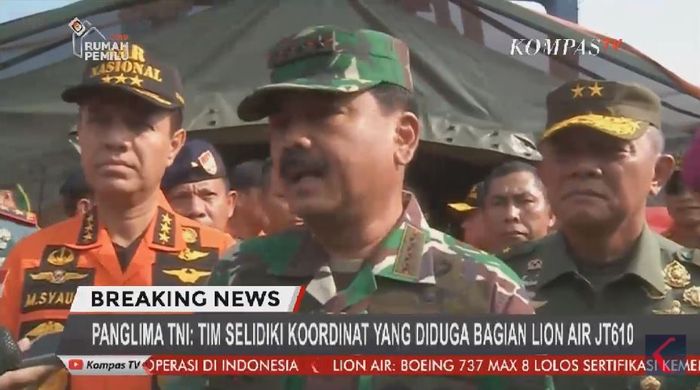 Panglima TNI Hadi Tjahjanto di JITC II, Tanjung Priok, Jakarta Utara, Rabu (31/10/2018).
