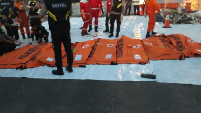 7 kantong jenazah yang berhasil di evakuasi