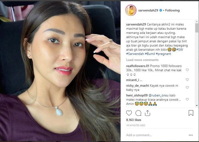 Sarwendah ngaku malas pakai makeup.