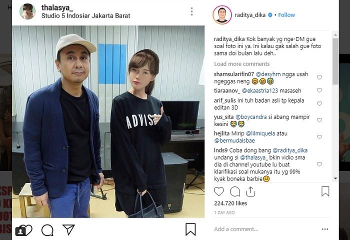 Mengenal Thalasya, Wanita Bak Tokoh Animasi yang Pernah Foto Bersama Raditya Dika dan Gilang Dirga