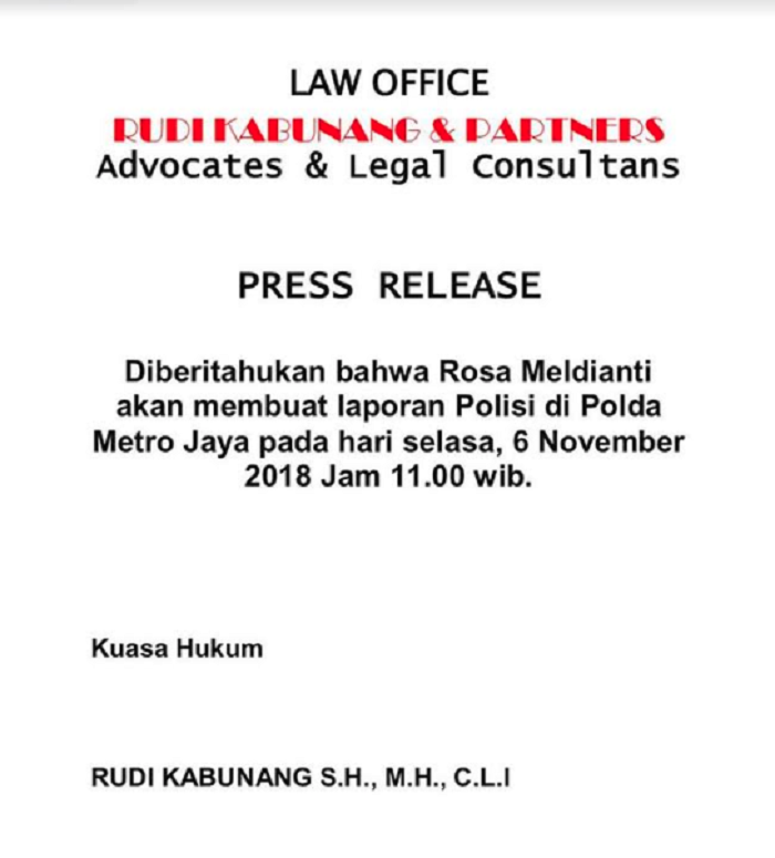 Unggahan Rosa Meldianti