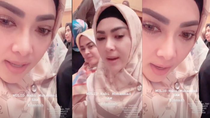 Syahrini pakai hijab