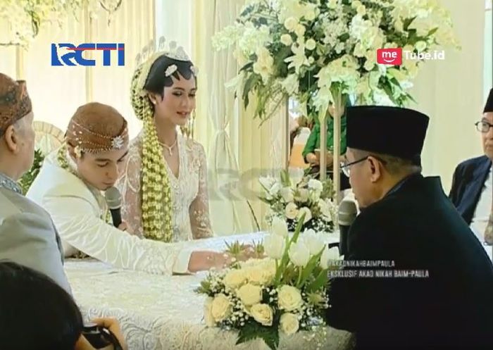 Prosesi akad nikah Baim Wong dan Paula Verhoeven