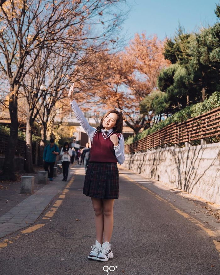 Penampilan Cute Beby Tsabina saat Berlibur ke Korea Selatan.