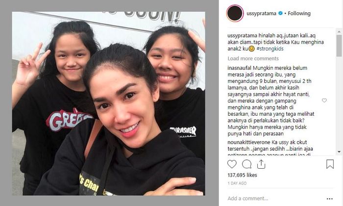 Unggahan Ussy Sulistiawati