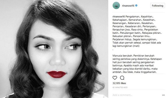Rina Nose Sempat Dapat Ancaman Pembunuhan Hingga Was-was Keluar Rumah.