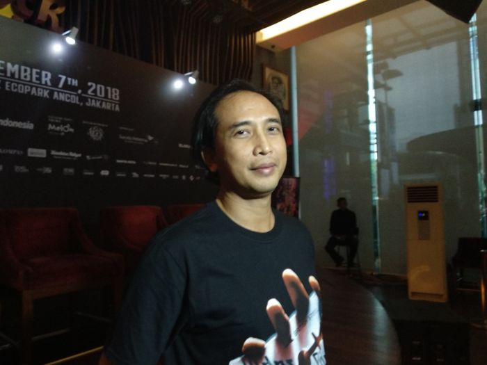 Piyu Padi Reborn ditemui Grid.ID usai jumpa pers konser Judas Priest di kawasan SCBD, Sudirman, Jaka