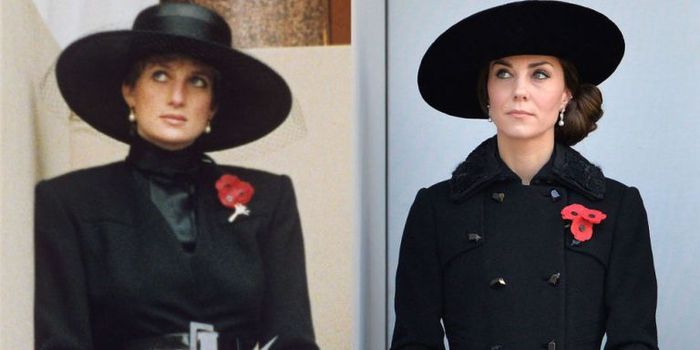 Sama Persis, Ini Gaya Kate Middleton yang Mirip dengan Putri Diana - Coat dan Topi Hitam