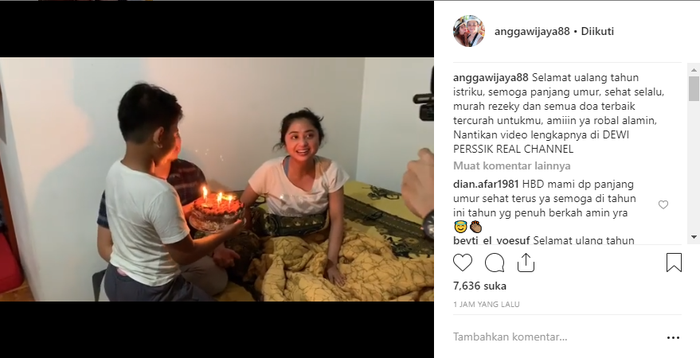 Dewi Perssik dapat kejutan ulang tahun saat bangun tidur