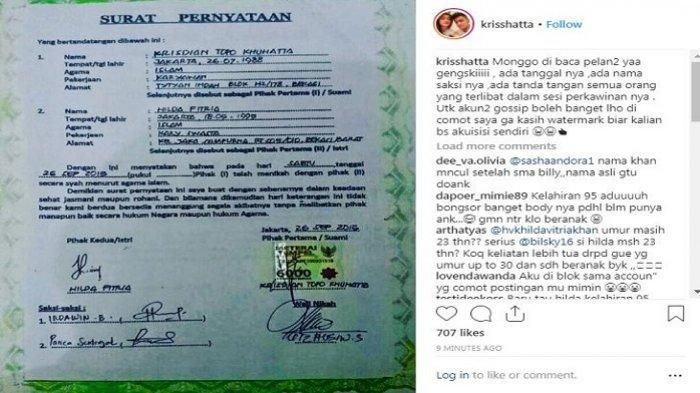 Surat pernyataan nikah