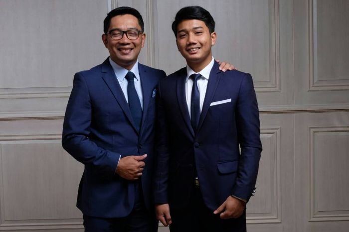 Ridwan Kamil dan anaknya Emmeril Khan Mumtaz.