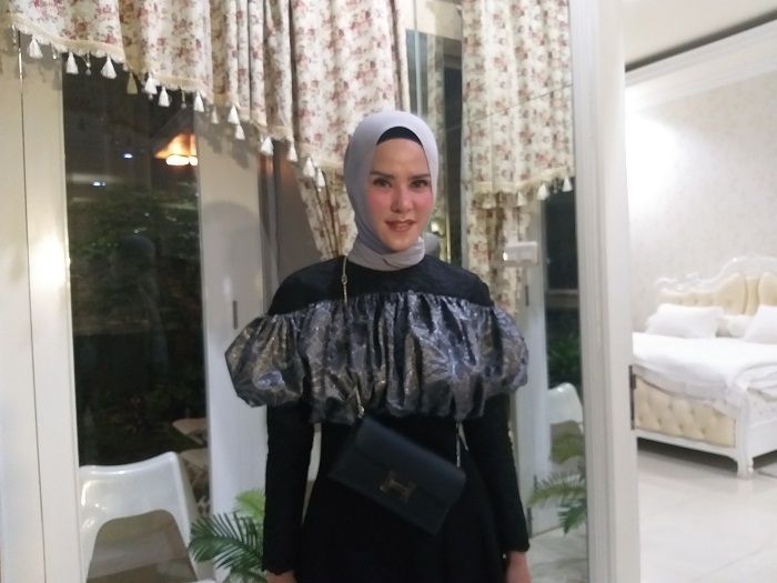 Angel Lelga saat ditemui Grid.ID di kawasan Jagakarsa, Jakarta Selatan, Rabu (19/12/2018).