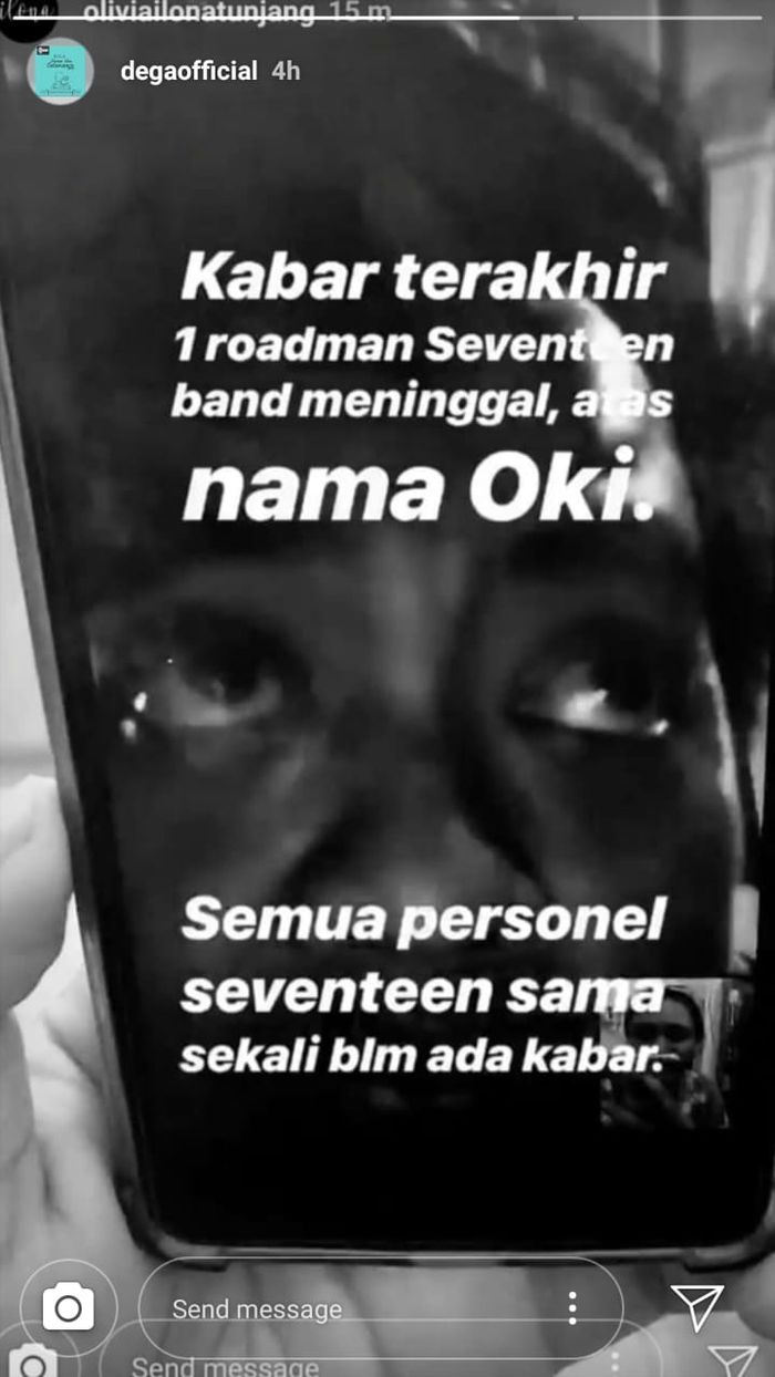 Salah satu roadman Seventeen dikabarkan meninggal dunia akibat Tsunami yang melanda kawasan Anyer, Banten 