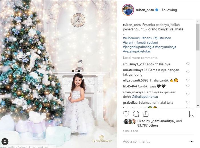 Pesan Ruben Onsu untuk Thalia Putri Onsu