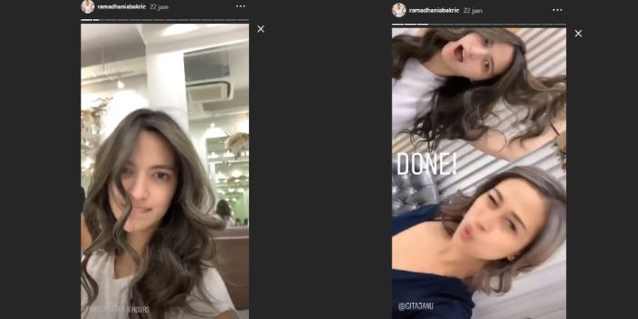 Tangkapan layar unggahan instagram Nia Ramadhani