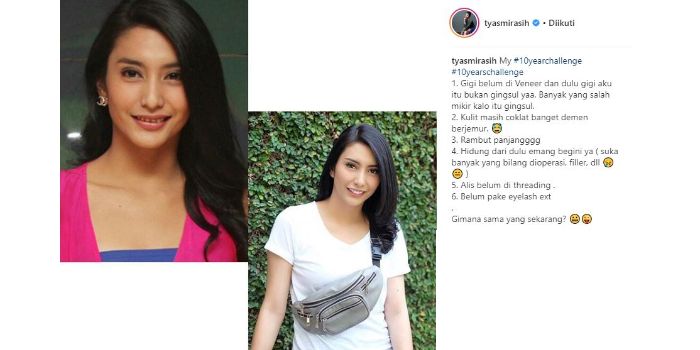 10 years challenge Tyas Mirasih