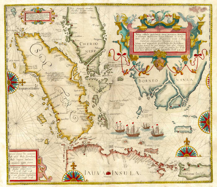 ‘Nova tabula Infularum Iava, Sumatra, Borneonis et aliarum Mallaccam usqua, delineate in insula Iava