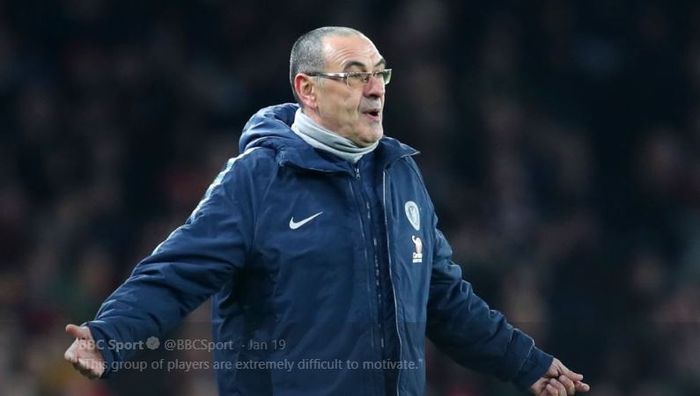 Pelatih Chelsea,  Maurizio Sarri merasa tekanan dari Fans Napoli jauh lebih besar daripada saat di Chelsea