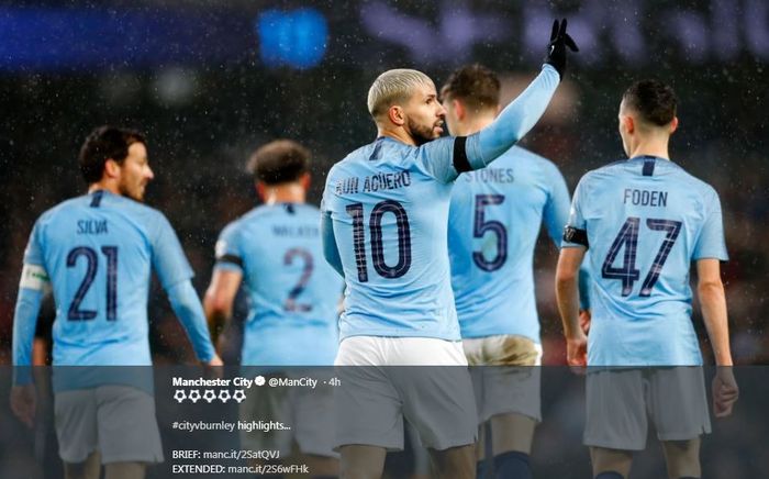 Manchester City menaklukkan Burnley 5-0 dalam partai Piala FA di Etihad Stadium, Manchester, 26 Janu