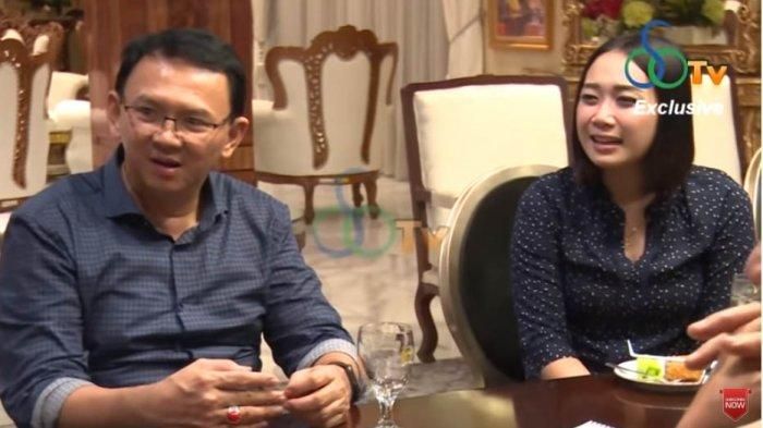 Ahok dan Puput Nastiti Devi saat berbincang dengan Ketua Partai Hanura, Oesman Sapta Odang (OSO) di channel YouTube-nya