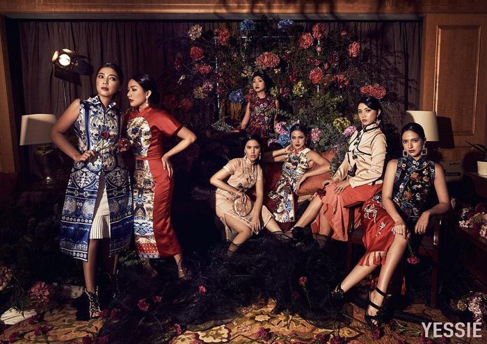 Nia Ramadhani beserta Girl Squad tampil kompak dengan busana Cheongsam