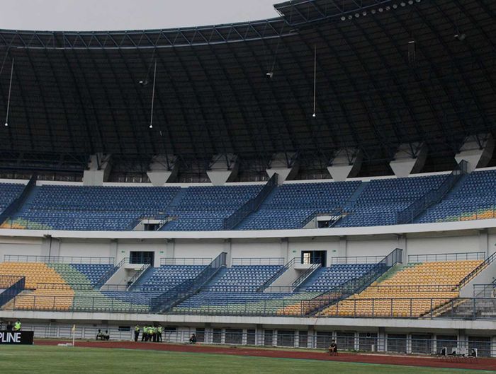 Kondisi markas Persib Bandung di Stadion Gelora Bandung Lautan Api (GBLA), Bandung.