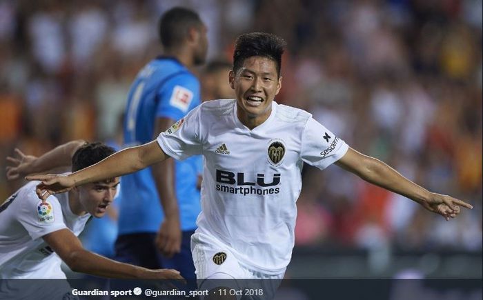 Gelandang serang Valencia asal Korea Selatan, Lee Kang-In.