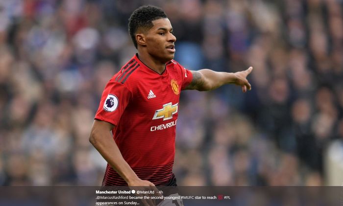 Penyerang muda Manchester United, Marcus Rashford.