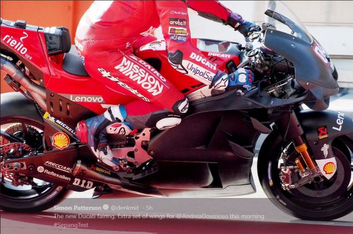 Fairing motor Ducati yang digunakan Andrea Dovizioso.