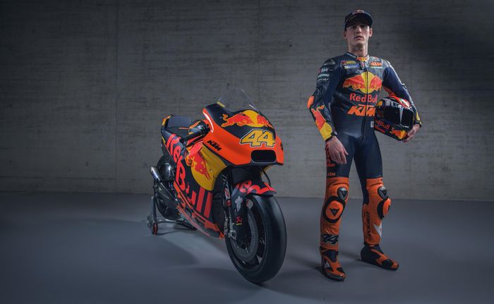 Pol Espargaro menghadiri sesi peluncuran tim KTM untuk MotoGP 2019 di Austria, Selasa (12/2/2019).