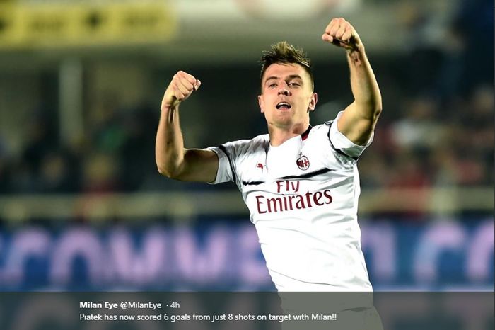 Penampilan luar biasa Krzysztof Piatek saat AC Milan melawan Atalanta, Sabtu (16/2/2019), membuatnya mendapat  pujian dari sang pelatih, Gennaro Gattuso.