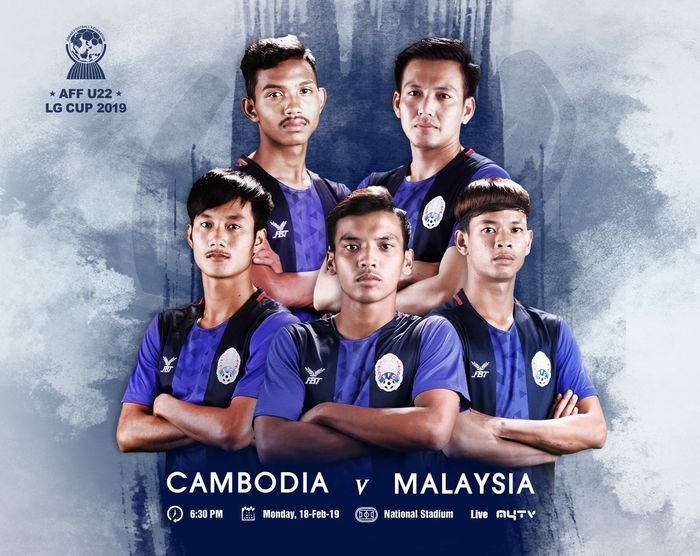 Timnas U-22 Kamboja vs Timnas U-22 Malaysia pada Piala AFF U-22 2019. 