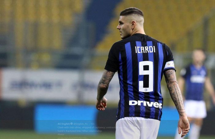 Mauro Icardi, kehilangan jabatan sebagai kapten di Inter Milan.