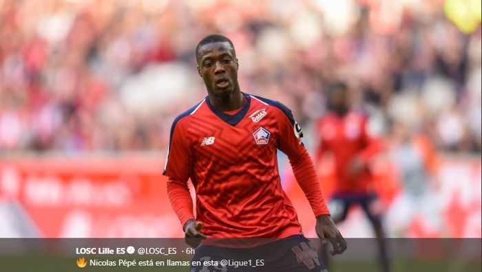 Pemain LOSC Lille, Nicolas Pepe disebut-sebut akan hengkang menyusul banyaknya peminat terhadap sang pemain.