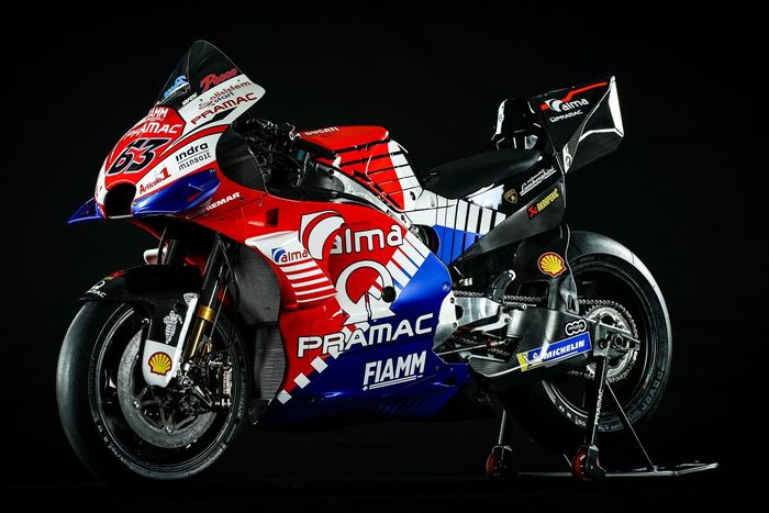 Motor Ducati Desmosedici milik tim Pramac Racing untuk musim 2019.