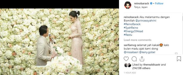 Syahrini dan Reino Barack Kompak Posting Foto Bareng, Hashtag Terakhir Jadi Sorotan