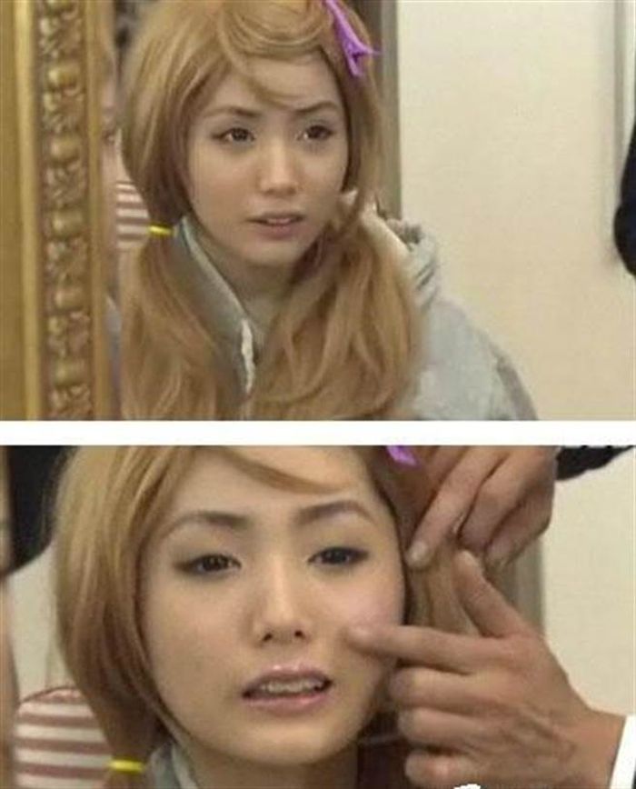 Tampilan gadis Korea setelah makeup-nya dihapus