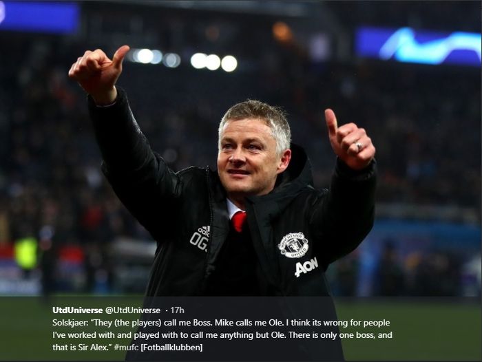 Pelatih interim Manchester United, Ole Gunnar Solskjaer