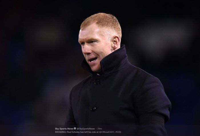 Paul Scholes mundur dari Oldham hanya 31 setelah ditunjuk melatih.