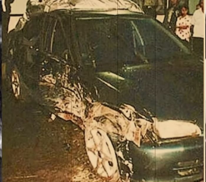 Kondisi mobil Nike Ardilla ketika kecelakaan