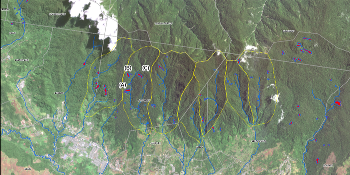 Citra satelit penginderaan jauh LAPAN terhadap wilayah Sentani dan sekitarnya.
